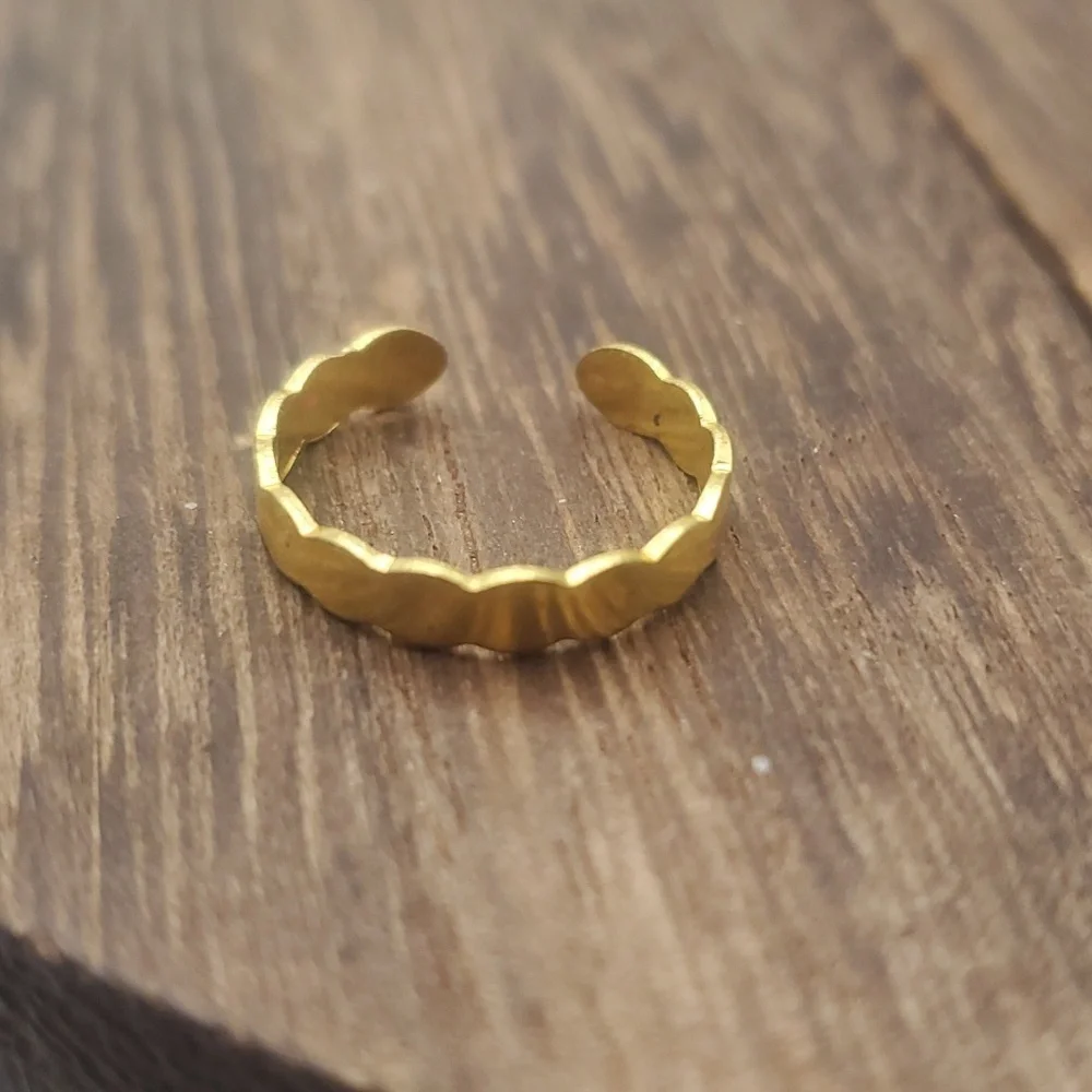 Adjustable band ring boutique R501 wavy
